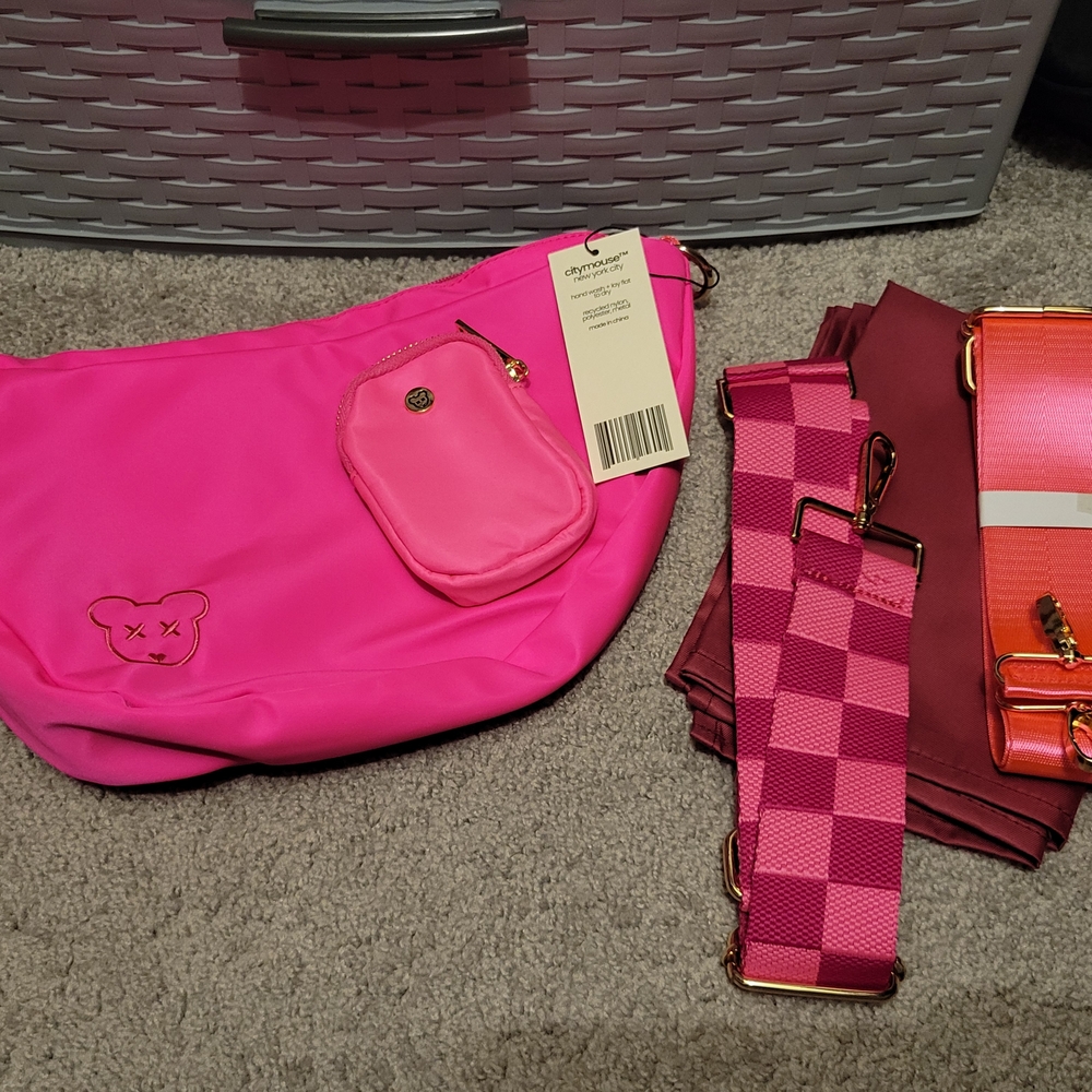 Citymouse Hot Pink Crossbody Diaper bag